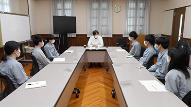 川橋社長との対話会の様子(JSR筑波事業所)の写真